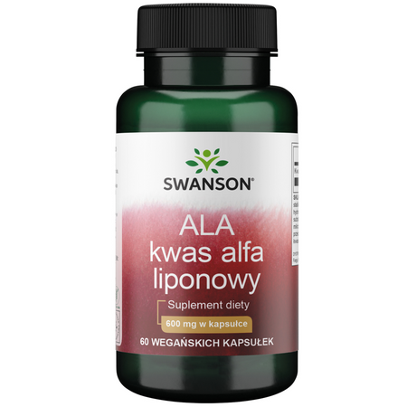 Swanson ALA Kwas Alfa Liponowy 600 mg 60 kapsułek