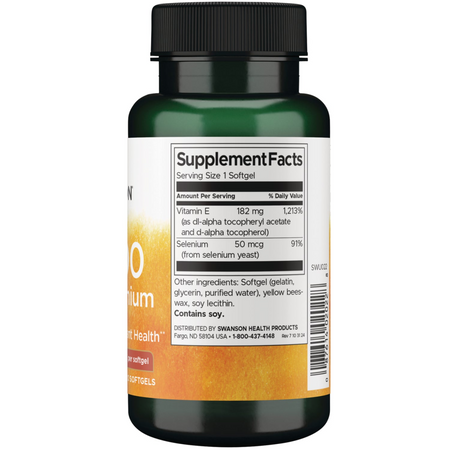 Swanson Witamina E 400 iu i Selen 50 mcg 90 kapsułek