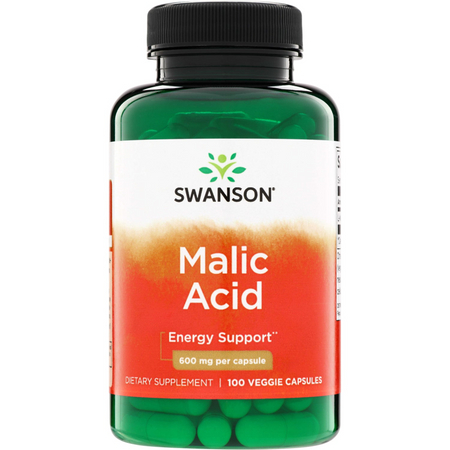 Swanson Kwas Jabłkowy (L-Malic Acid)) 600 mg 100 veg kapsułek