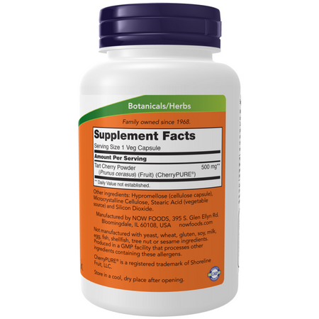Now Foods Tart Cherry 500 mg 90 veg kapsułek