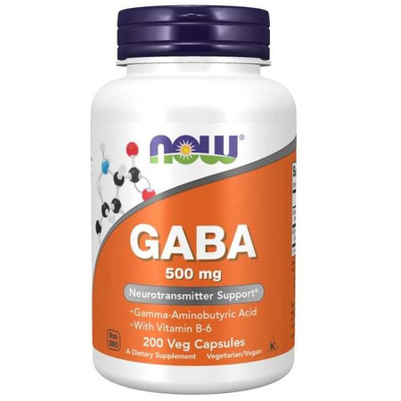 Now Foods GABA 500 mg 200 veg kapsułek