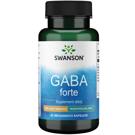 Swanson GABA (Kwas Gamma Aminomasłowy) 750 mg 60 kapsułek