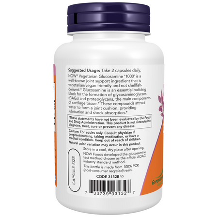 Now Foods Glucosamine 1000 (Vegetarian) 90 kapsułek