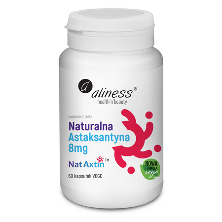 Aliness Astaksantyna (Astaxanthin) 8 mg 60 kapsułek vege