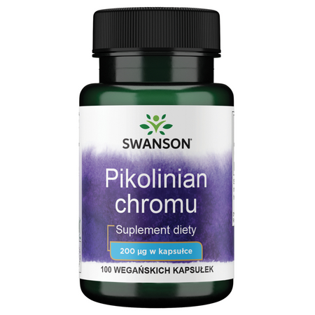 Swanson Pikolinian Chromu 200 mcg 100 kapsułek