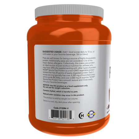 Now Foods Pea Protein Puder Czekolada 907 g