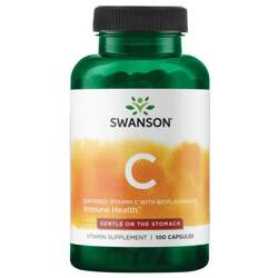 Swanson Witamina C 500 mg Buforowana + Bioflawonoidy 100 kapsułek