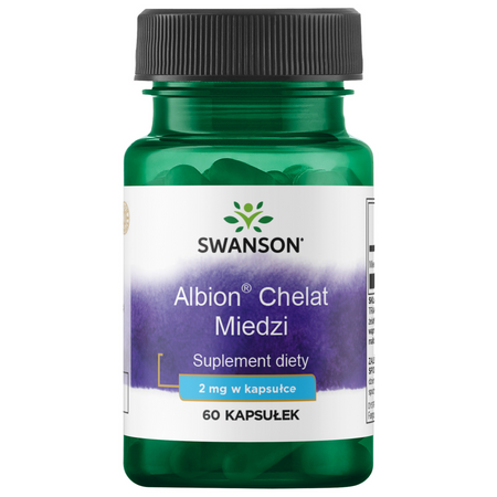 Swanson Albion Chelat Miedź 2 mg 60 kapsułek