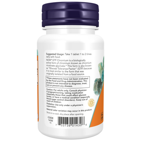Now Foods Chrom GTF 200 mcg 250 tabletek