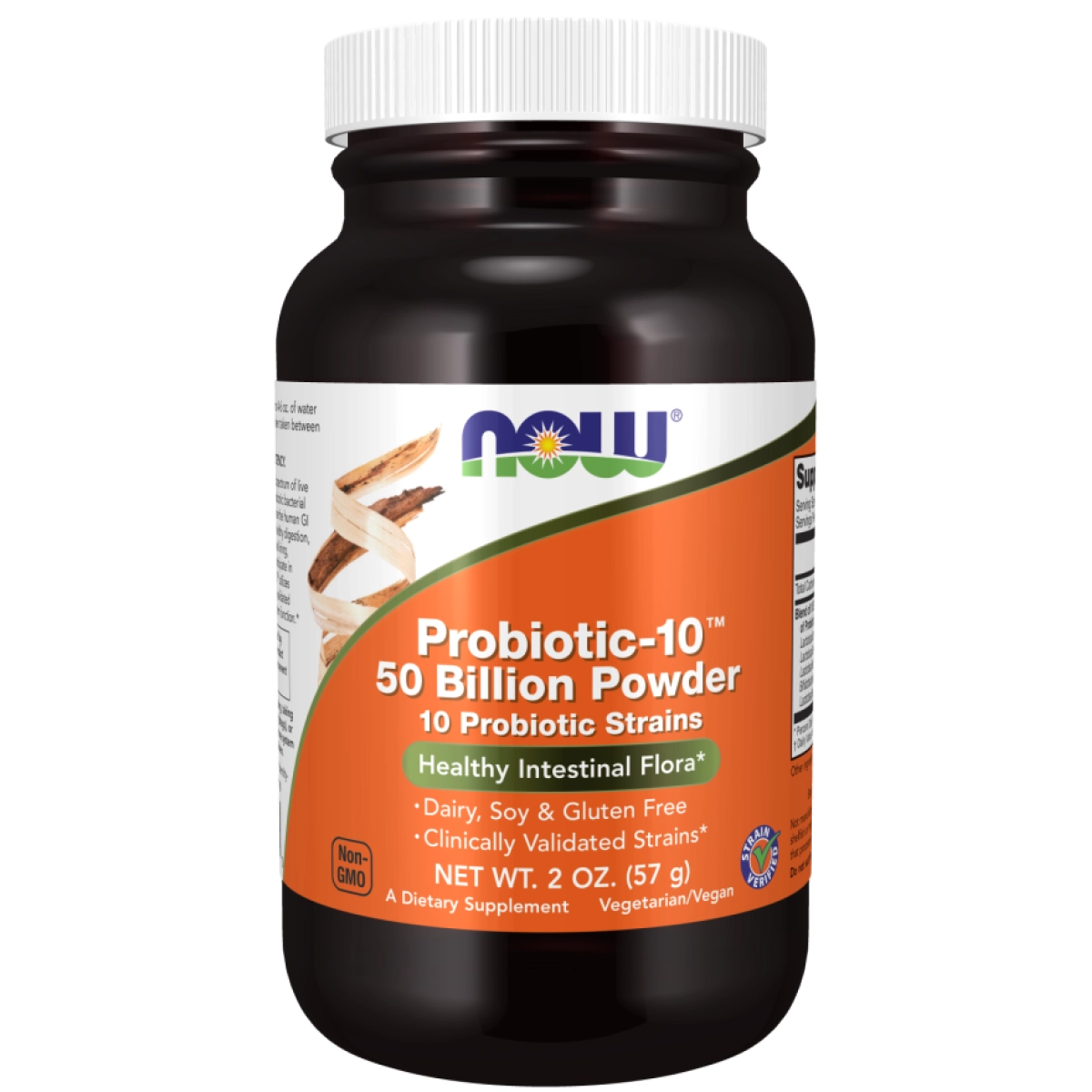 Пробиотик NOW Foods Probiotic-10, 50 млрд КОЕ, 10 штаммов, порошок, 57 г