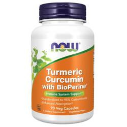 Now Foods Turmeric Curcumin BioPerine 90 veg kapsułek