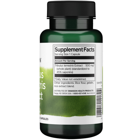 Swanson Buzdyganek (Tribulus Terrestris) Extract 500 mg 60 kapsułek