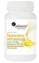Aliness Witamina E Naturalna 400 iu 100 kapsułek