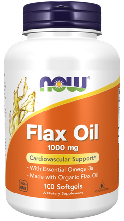 Now Foods Olej lniany (Flax Oil) 1000 mg 100 kapsułek