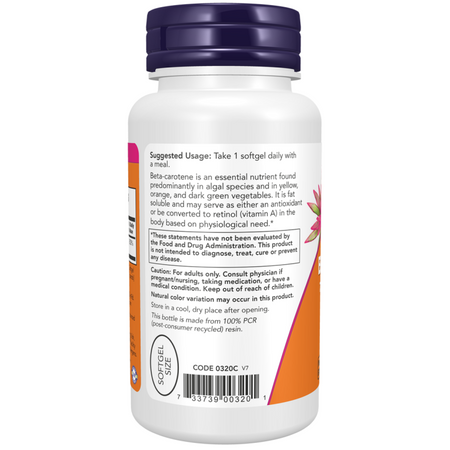 Now Foods Naturalny Beta Karoten 90 kapsułek