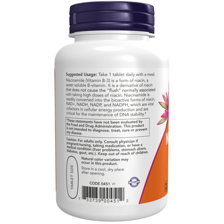 Now Foods Niacyna (Niacinamide) 1000 mg 90 tabletek