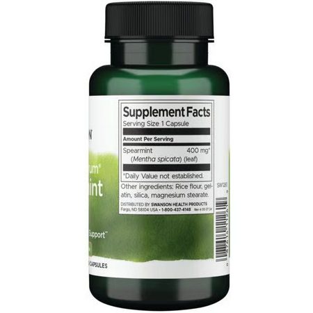Swanson Full Spectrum Spearmint Leaf 400 mg 60 kapsułek