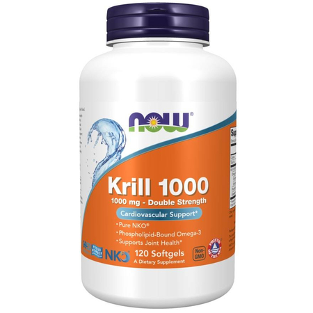 Now Foods Krill 1000, Double Strength 1000 mg 120 kapsułek