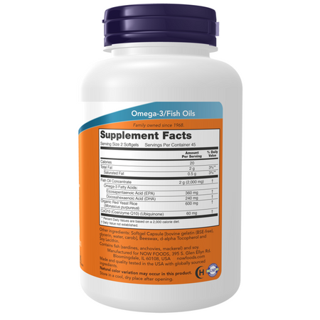 Now Foods Red Omega Fish Oil 180 kapsułek