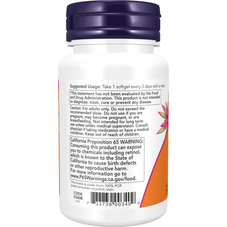 Now Foods Witamina A 25000 iu 250 kapsułek