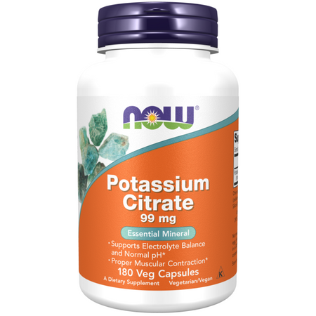 Now Foods Cytrynian Potasu 99 mg 180 kapsułek