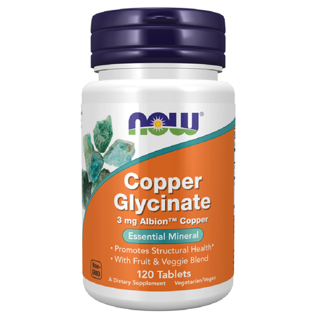 Now Foods Copper Glycinate 120 tabletek