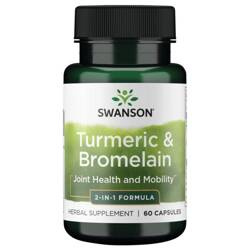 Swanson Kurkuma (Turmeric) i Bromelina 60 kapsułek