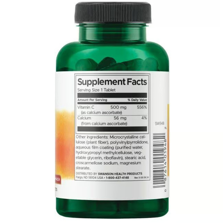 Swanson Witamina C 500 mg Buforowana 250 tabletek