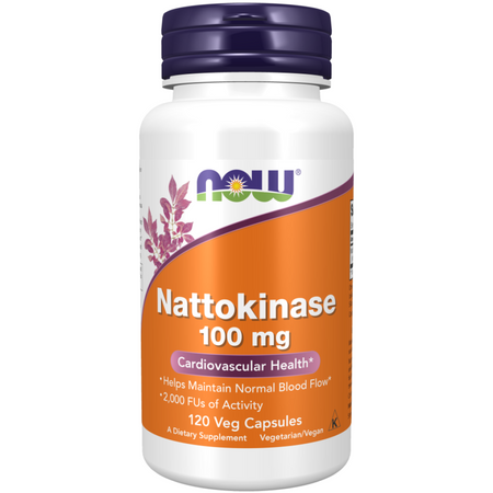 Now Foods Nattokinaza 100 mg 120 kapsułek