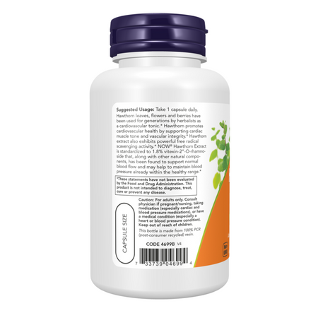 Now Foods Głóg (Hawthorn) Extra Strength Extract 600 mg 90 kapsułek