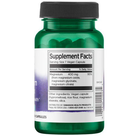 Swanson Triple Magnesium Complex 400 mg 30 kapsułek