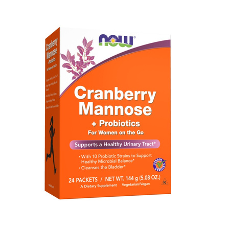 Now Foods Cranberry Mannose + Probiotics 24 saszetki