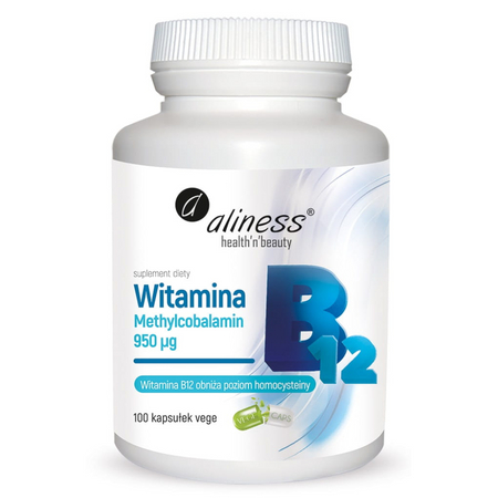Aliness Witamina B12 Metylokobalamina 950 mcg 100 kapsułek vege