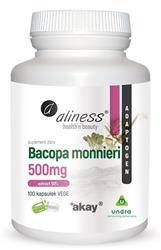 Aliness Bakopa Drobnolistna (Bacopa Monniera) 500 mg Extract 100 kapsułek vege