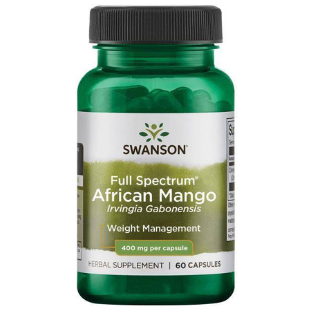 Swanson Afrykańskie Mango (Irvingia Gabonensis) 400 mg 60 kapsułek