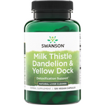 Swanson Milk Thistle, Dandelion i Yellow Dock 120 kapsułek
