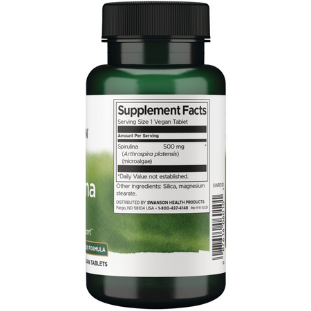 Swanson Spirulina 500 mg 180 tabletek
