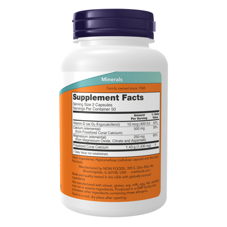 Now Foods Coral Calcium Plus 250 veg kapsułek