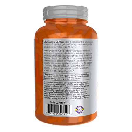Now Foods AAKG 2200 mg 180 veg kapsułek