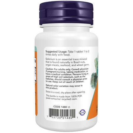 Now Foods Selen 100 mcg 100 tabletek