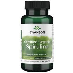 Swanson Certyfikowana Organiczna Spirulina 500 mg 180 tabletek