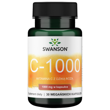 Swanson Witamina C 1000 mg z Dziką Różą 30 veg kapsułek
