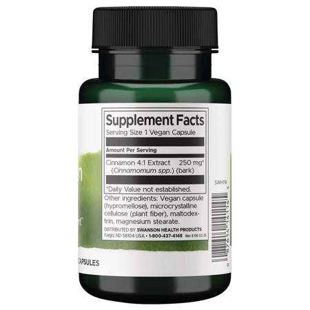 Swanson Cynamon (Cinnamon) Extract 90 kapsułek