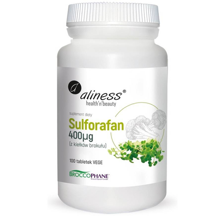 Aliness Kiełki Brokułu (Sulforafan) 400 mcg 100 tebletek vege