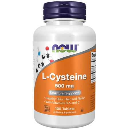 Now Foods L-Cysteina 500 mg 100 tabletek