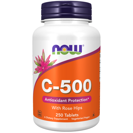 Now Foods Witamina C 500 mg z Dziką Różą 250 tabletek