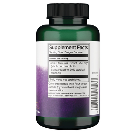 Swanson Mega Tribulus Extract 250 mg 120 kapsułek