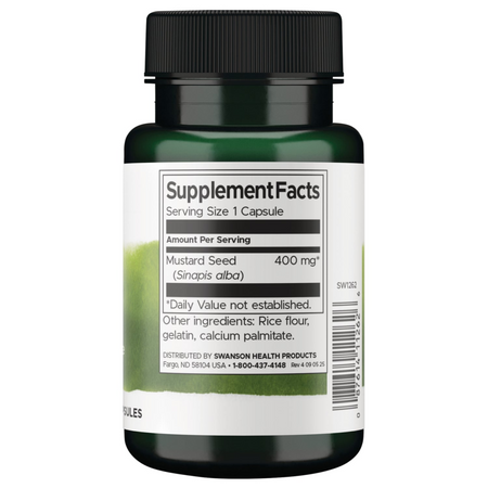 Swanson Gorczyca (Mustard) Seed 400 mg 60 kapsułek