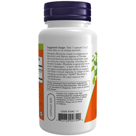 Now Foods Różeniec Górski (Rhodiola Rosea) 500 mg 120 kapsułek