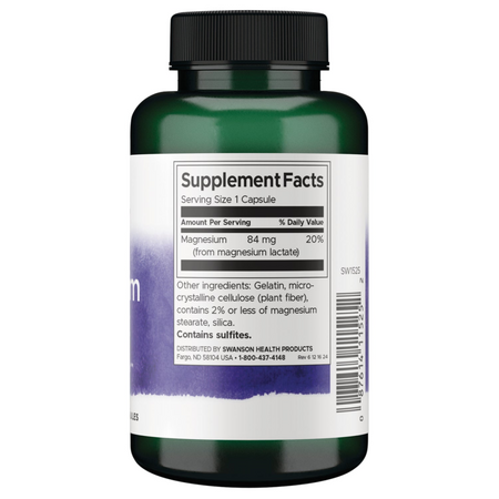 Swanson Mleczan Magnezu 84 mg 120 kapsułek